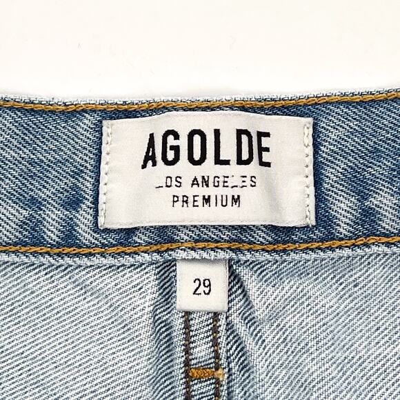 AGOLDE Parker High Rise Cutoff Denim Shorts Swapmeet Distressed Size 29 - Picture 4 of 7